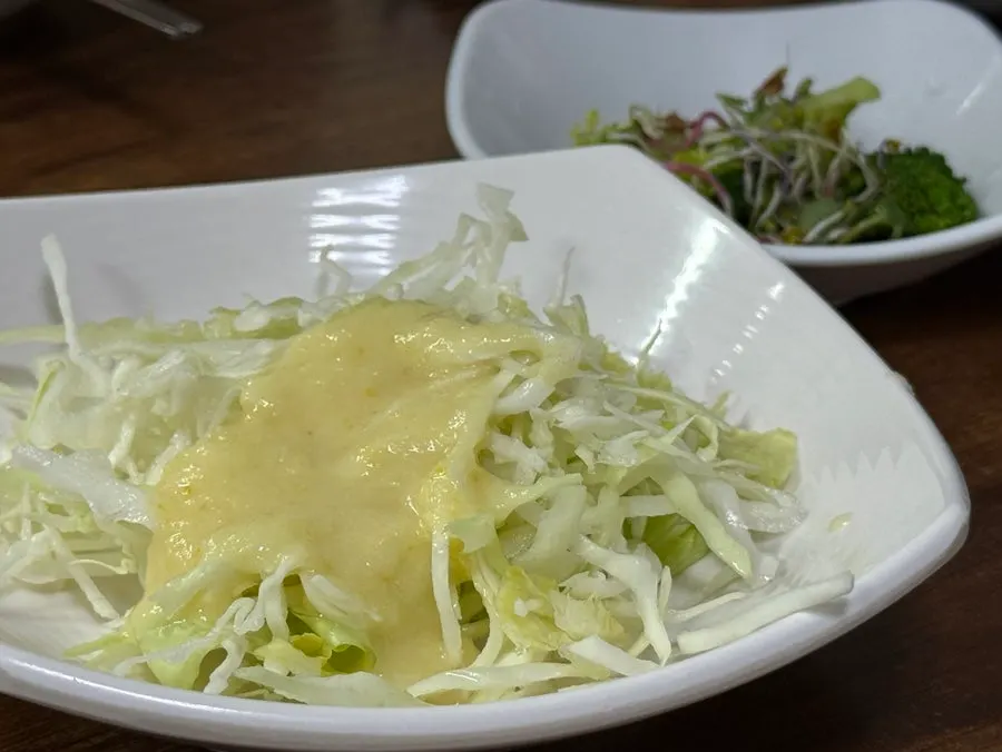 Basic side dish spread including spicy squid salad