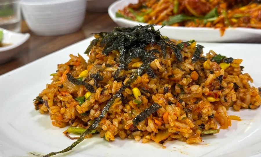 Fried rice stir-fried separately in the kitchen