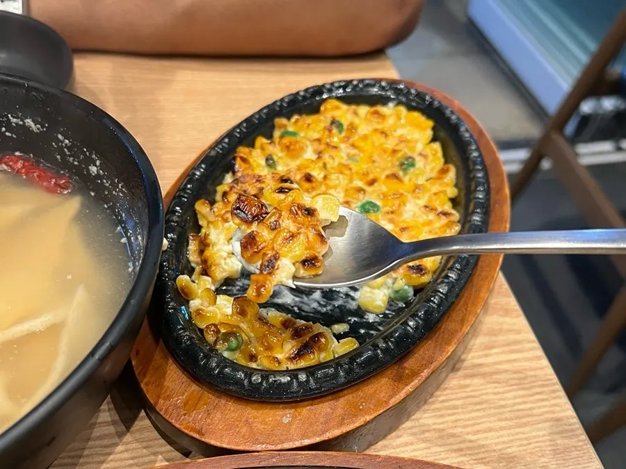 Fishcake soup, fried shrimp, and grilled mackerel