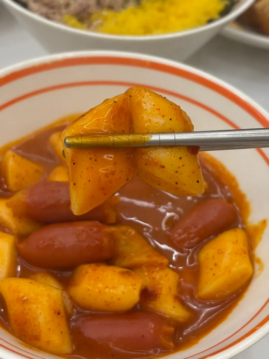 쫀득한 쌀떡볶이 클로즈업