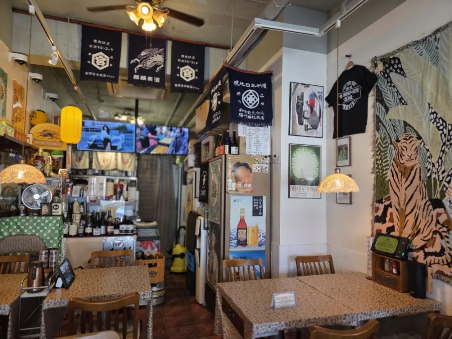 Interior of 362 Kitchen with a Japanese local restaurant vibe