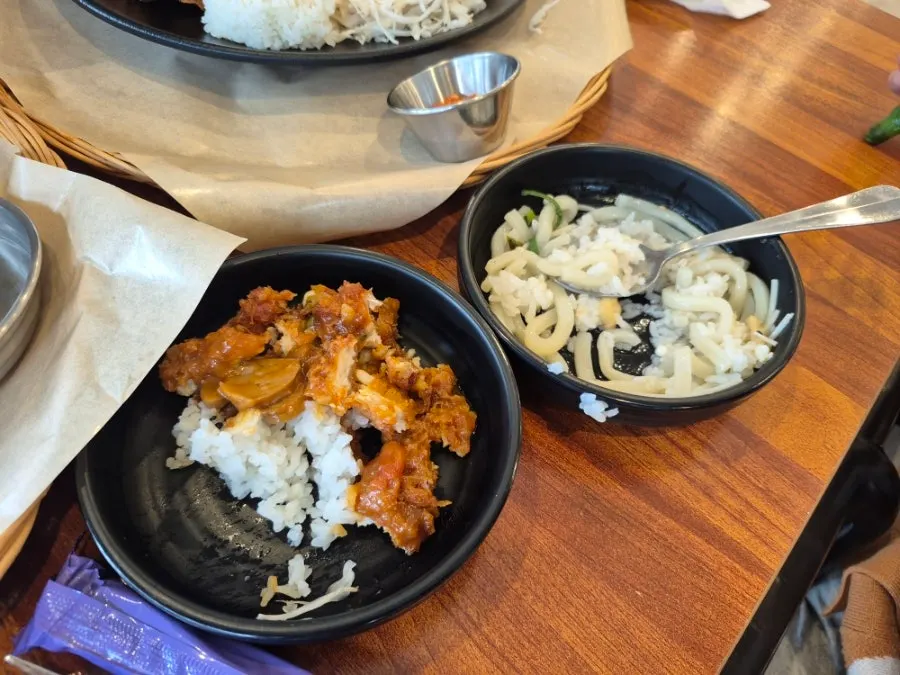 Set spread large enough for three adults