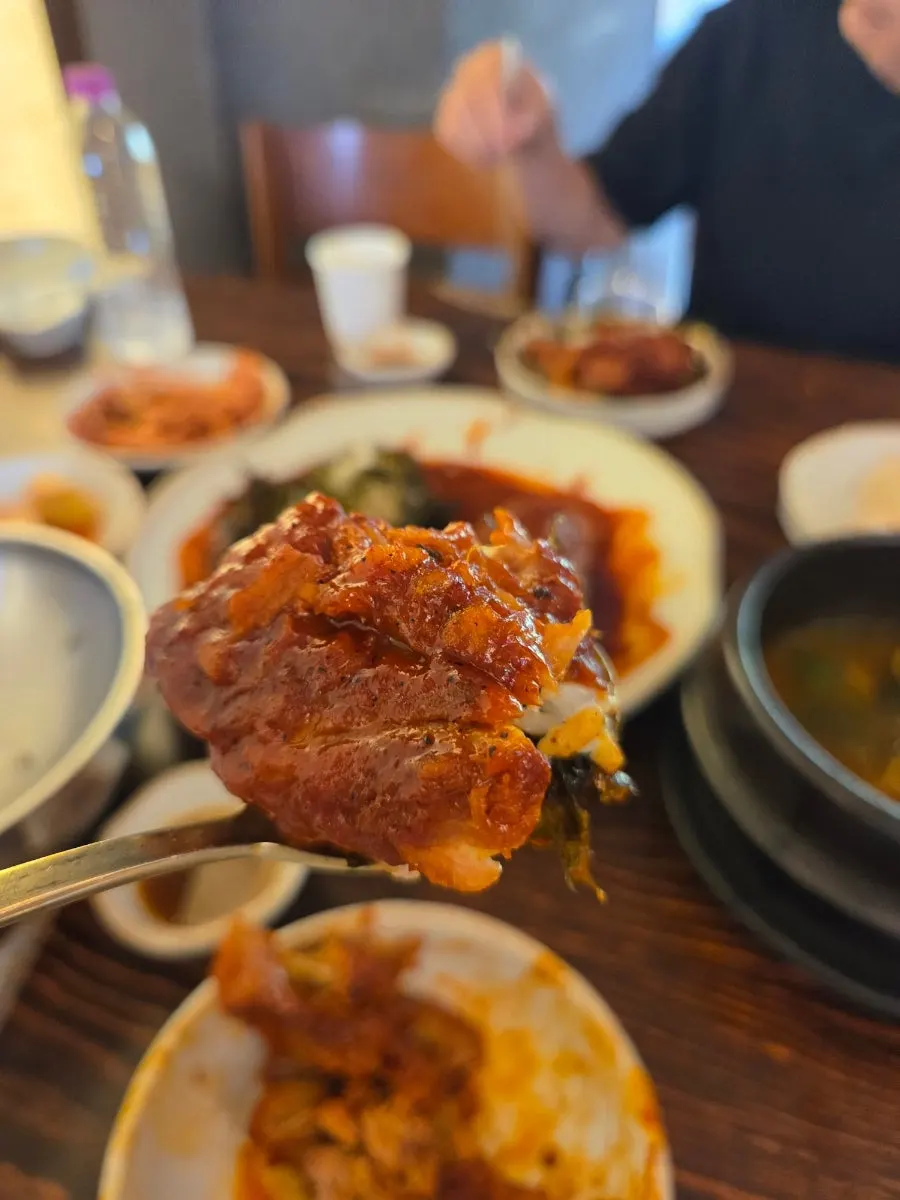 Rice ball mixed with ppyeo-jjim sauce