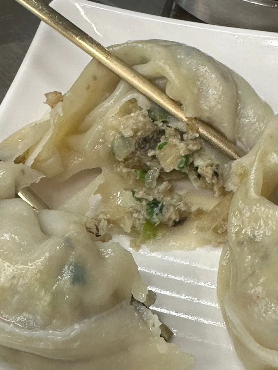 A photo of the dumpling eaten together with the noodle soup
