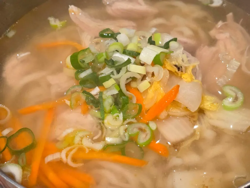 Chicken kalguksu as the finishing meal