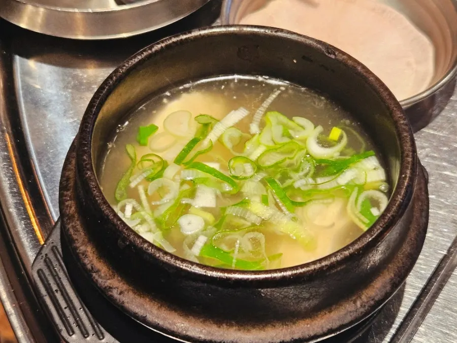 Salt dakgalbi placed on the charcoal grill