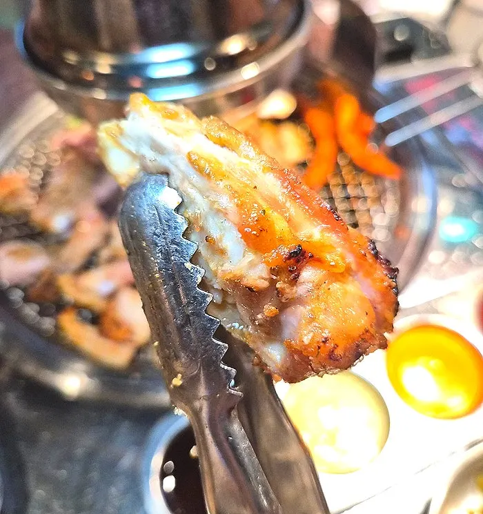 Eating salt dakgalbi