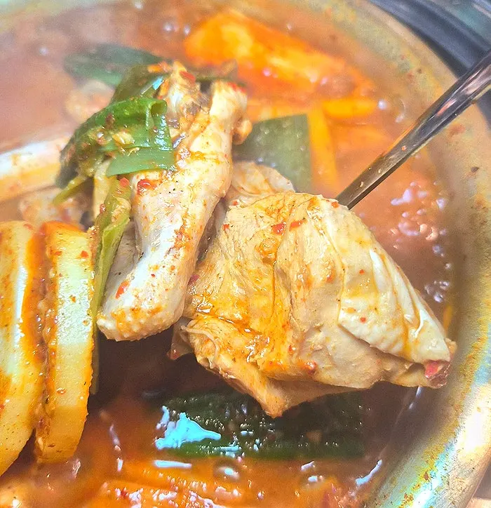Dakdoritang loaded with chicken
