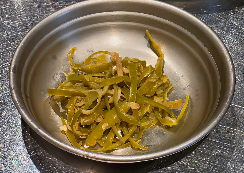 Selection of side dishes for dakgalbi