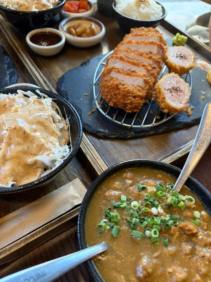 Nearly finished tray of katsu at Yangjae Katsu