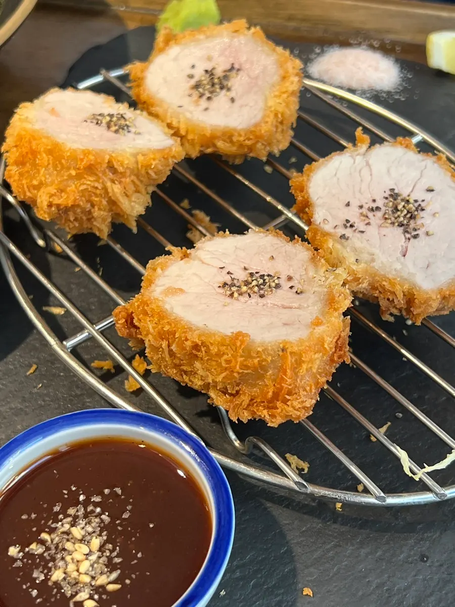 A generously served set menu spread