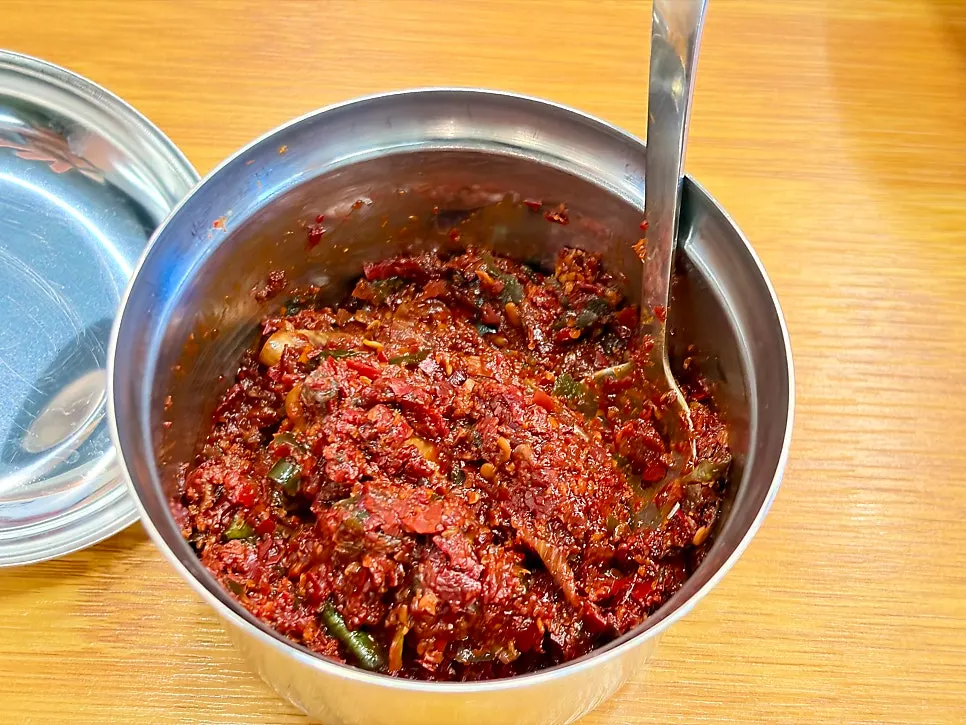 메밀 칼국수 한 그릇 마무리