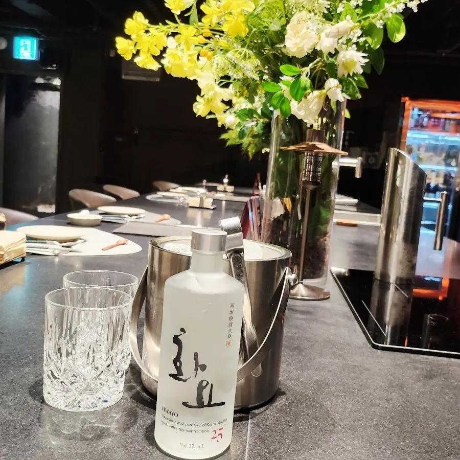 Hwayo 25 with the dinner course
