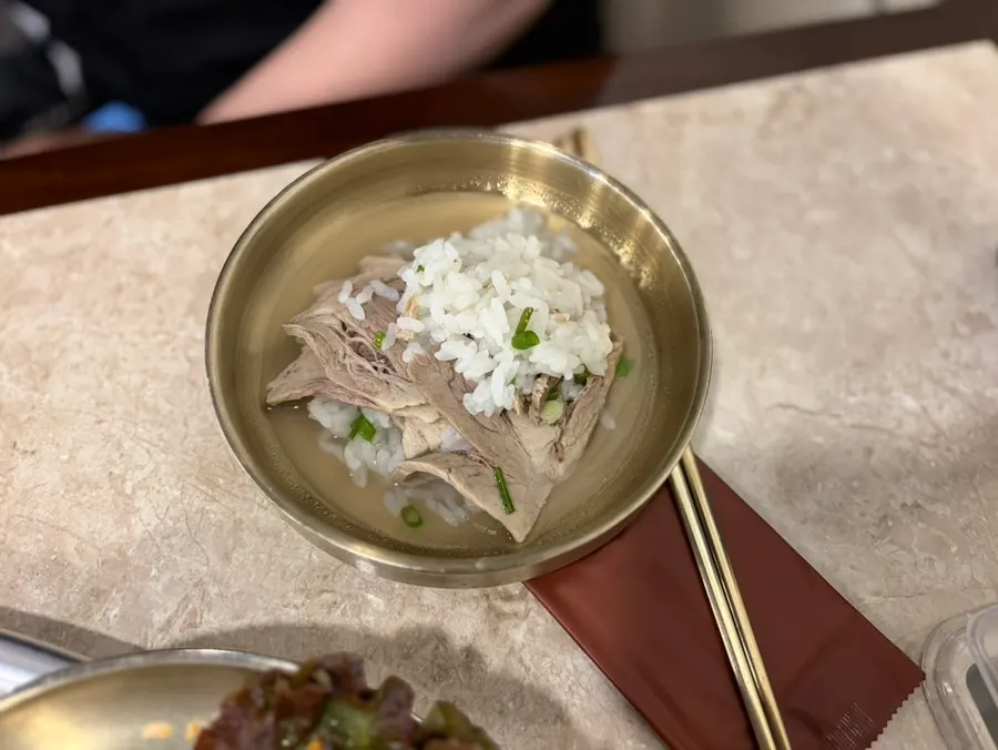 Yangjaeok's pork tang topped with meat
