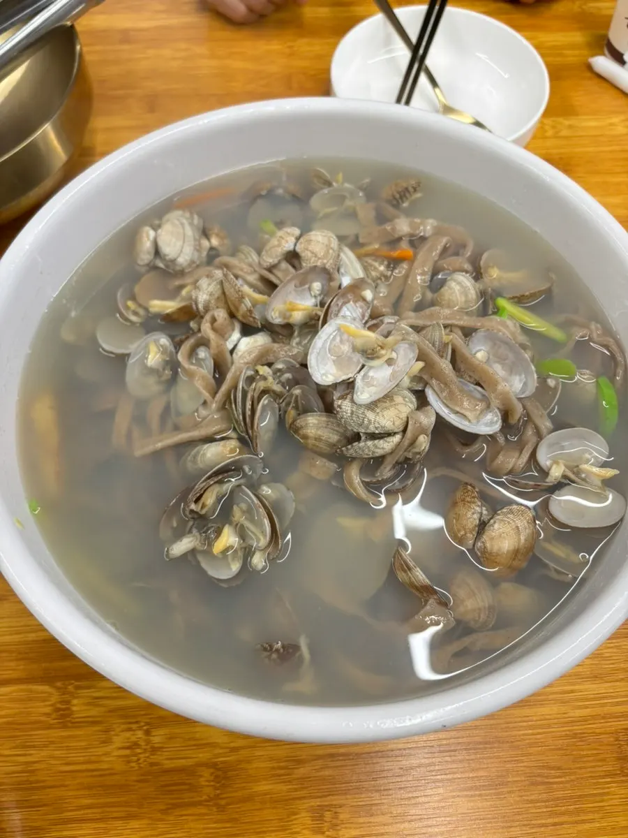 메밀바지락칼국수 3인분 대형 그릇
