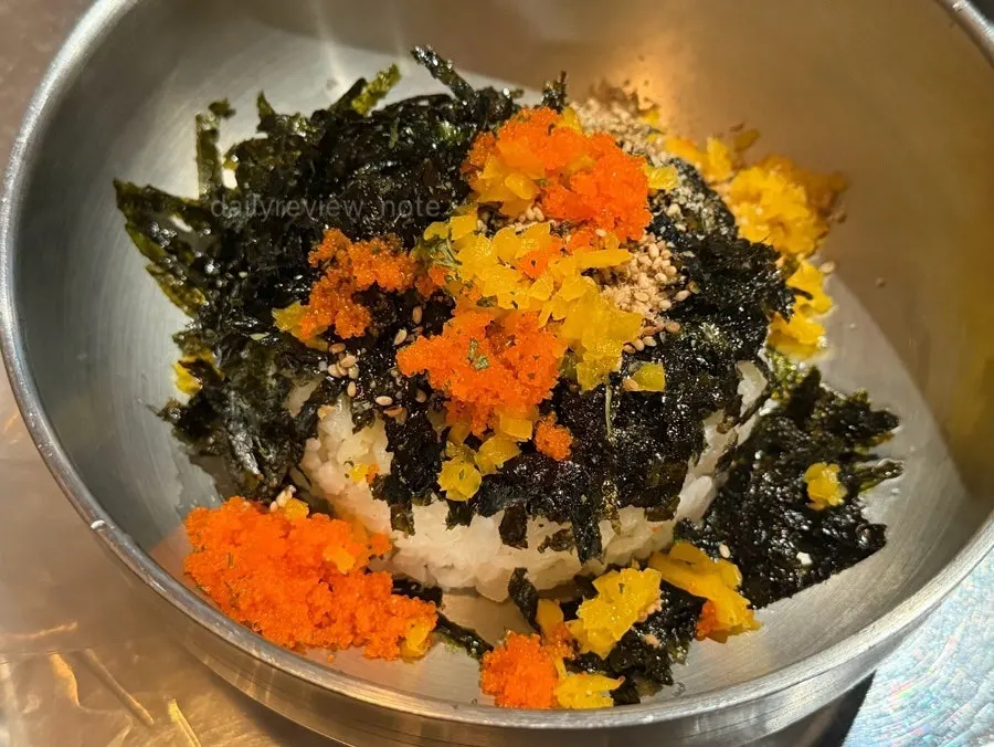 깻잎 무쌈 날치알 마요소스 쌈 조합