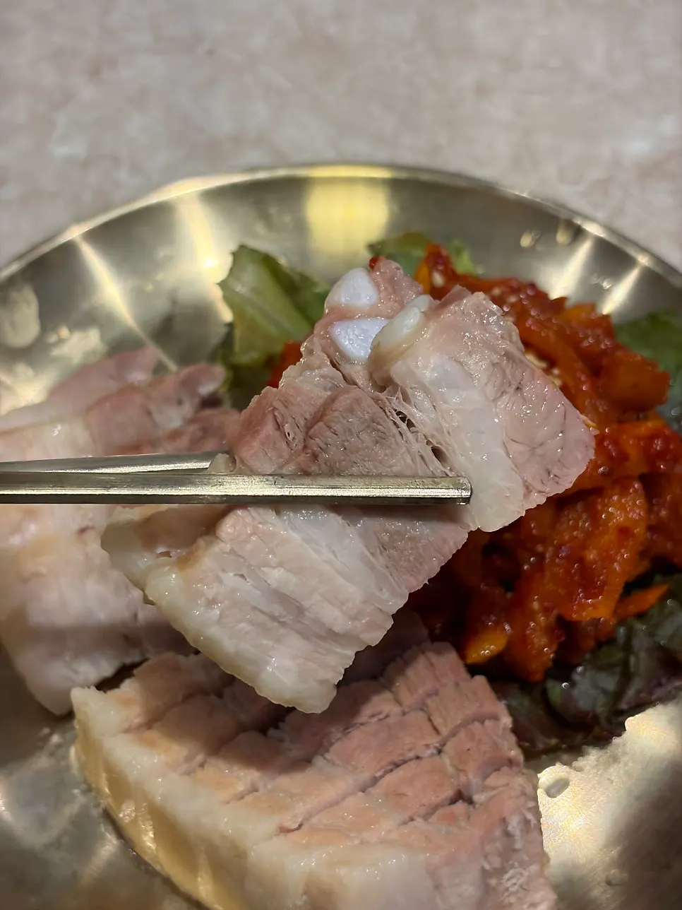 누린내 없이 촉촉한 보쌈 단면