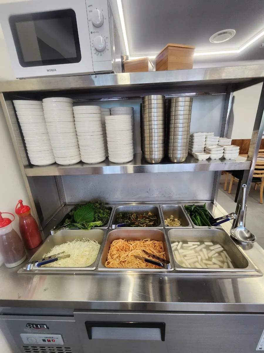 Self-serve lettuce wraps and radish salad