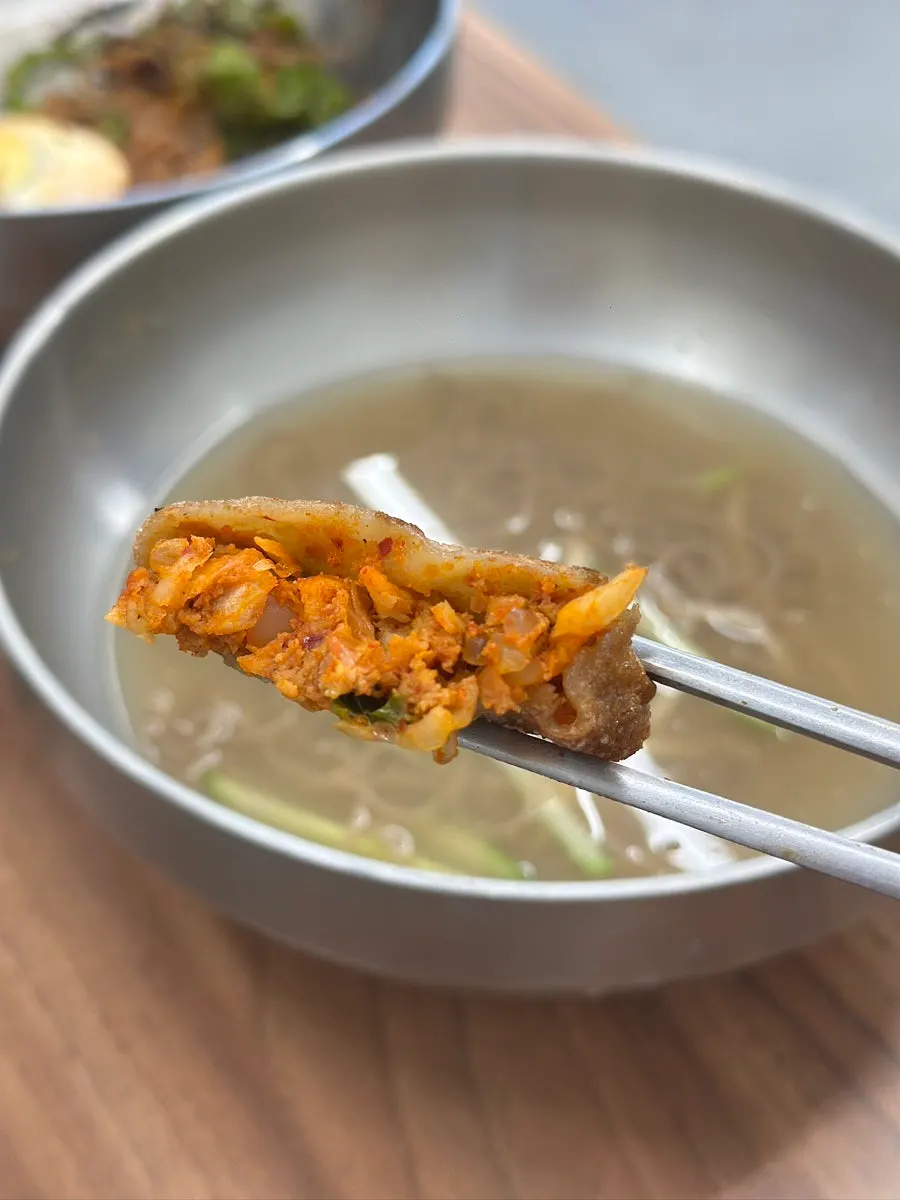Crispy fried buckwheat jeonbyeong