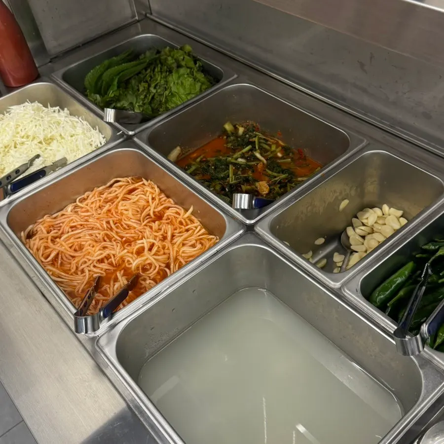 Dongchimi broth and side dishes