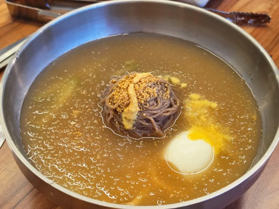 Cold noodle dessert ordered after the meal