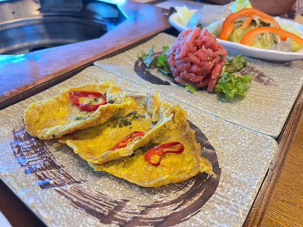만포갈비 밑반찬 상차림