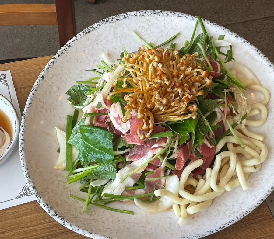 Duck bulgogi table setting at Opumchae Yangju Goeup Main Branch
