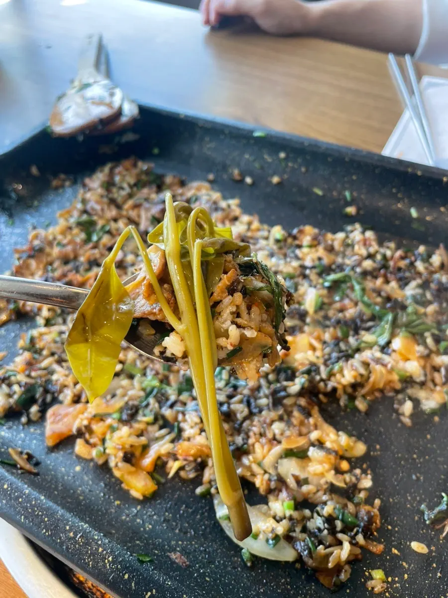 Fried rice crisped in duck fat