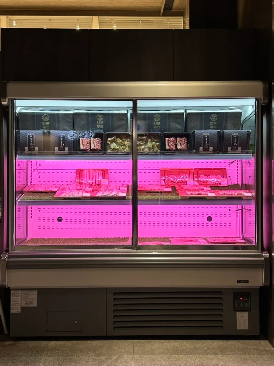 Meat sales corner inside Manpo Garden