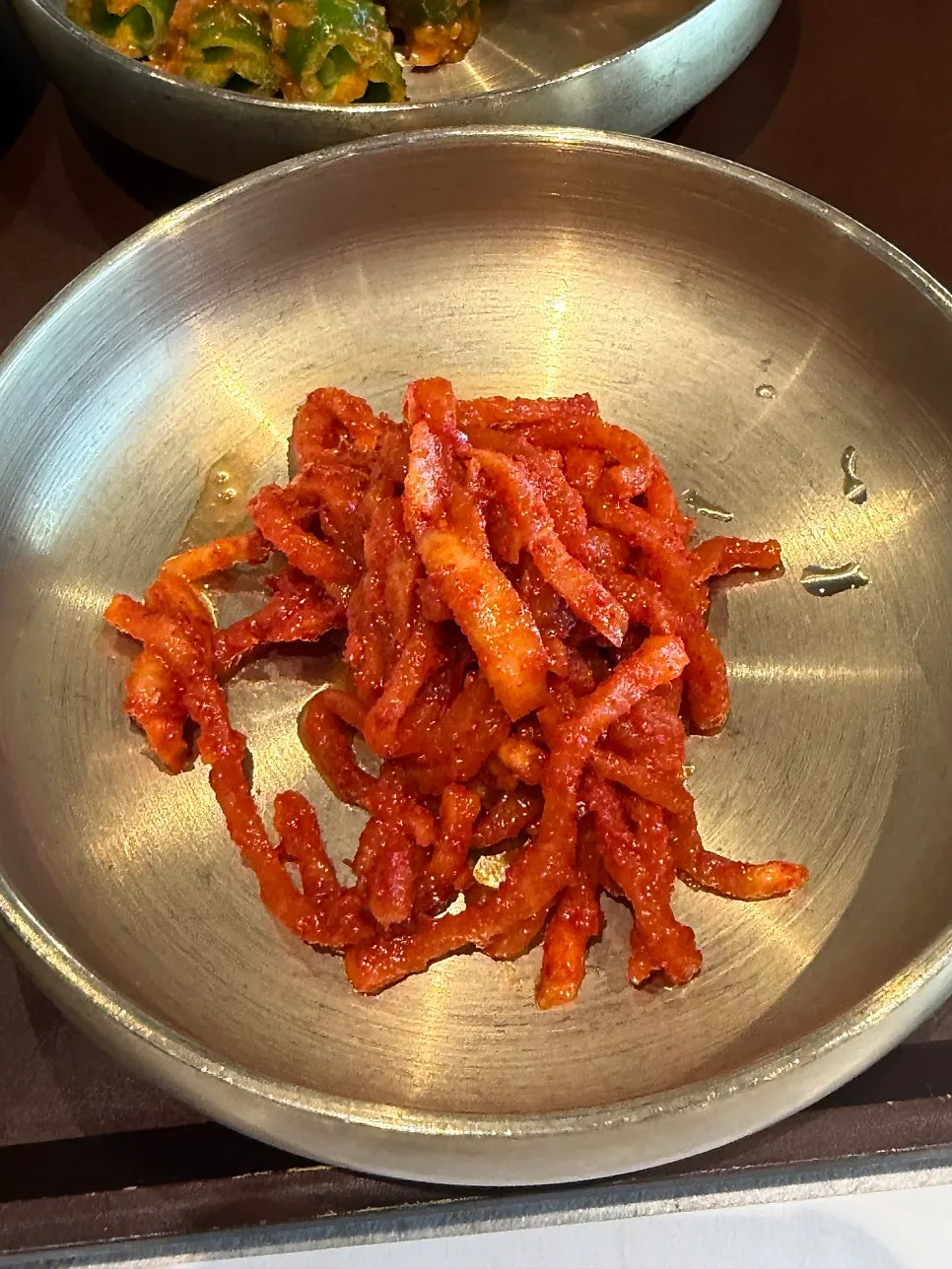 Close-up of a Manpo Garden side dish plate