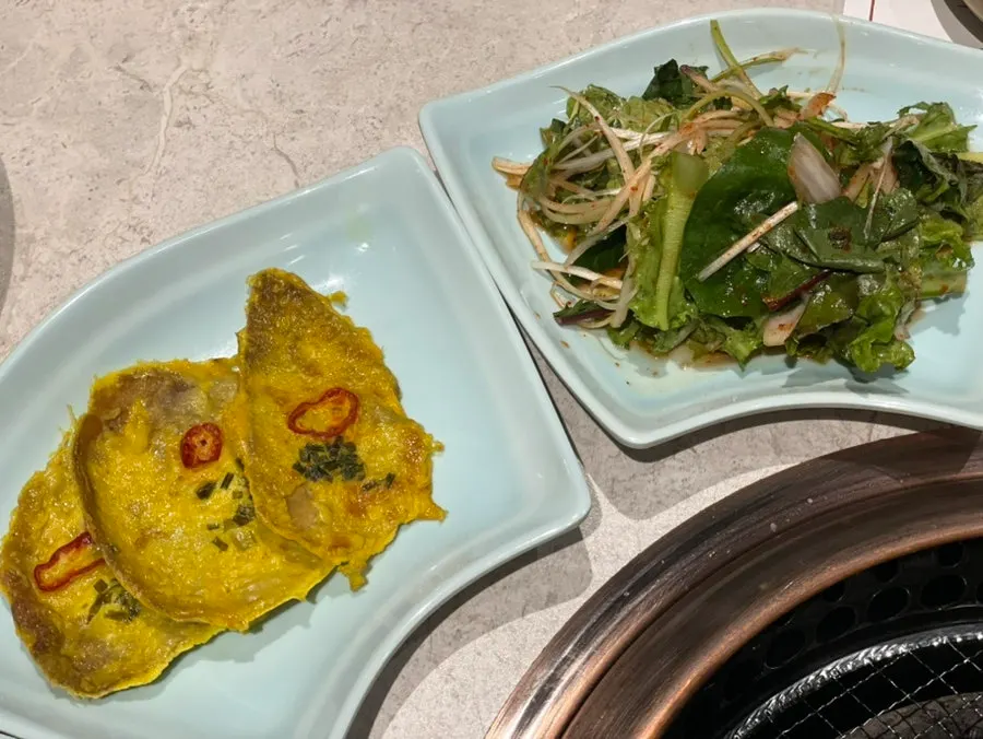 갈비 식사 주문 상차림