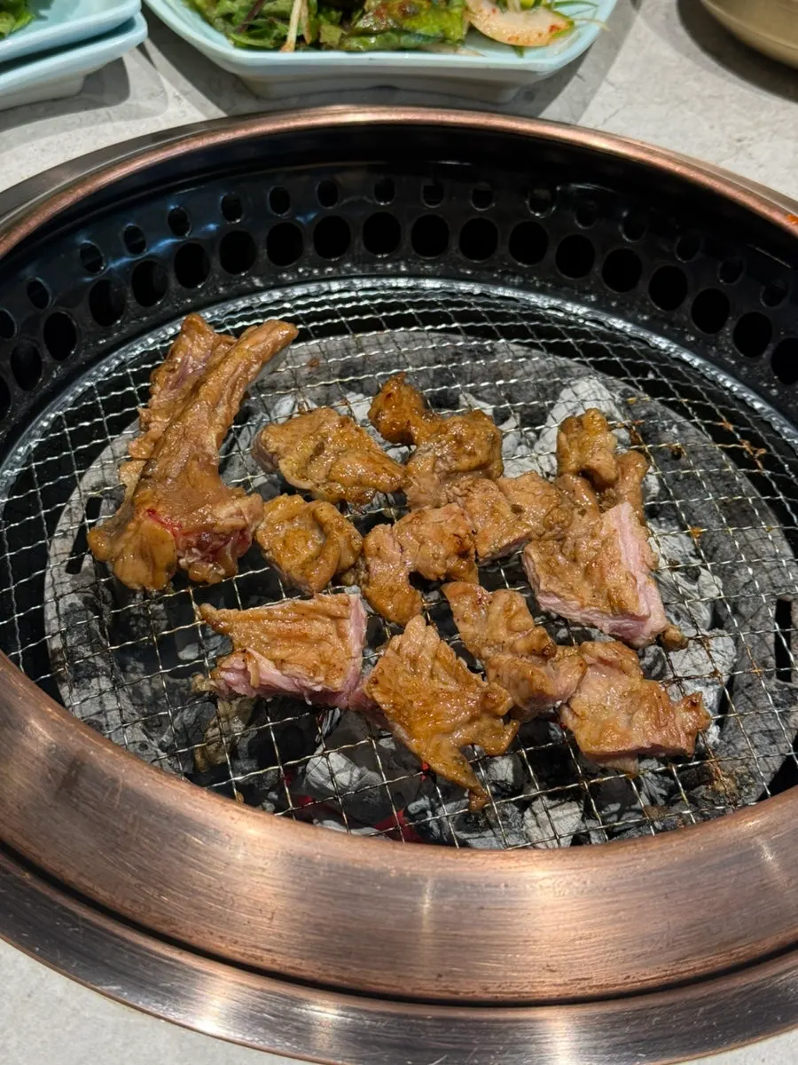 Nicely browned marinated hanu-style pork galbi