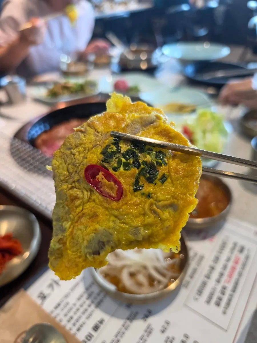 Generously sized yukjeon at Manpo Garden