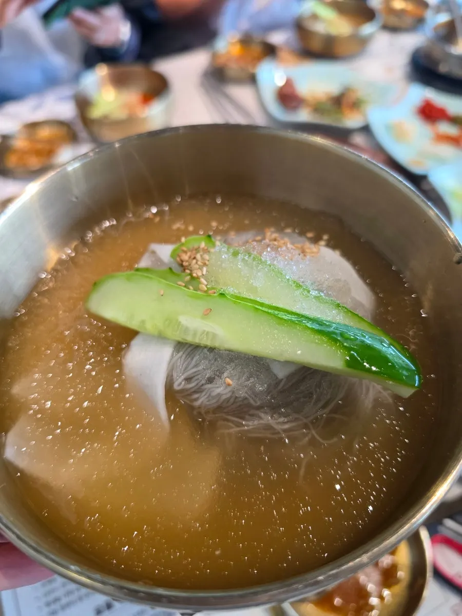 Close-up of juicy Manpo Garden galbi