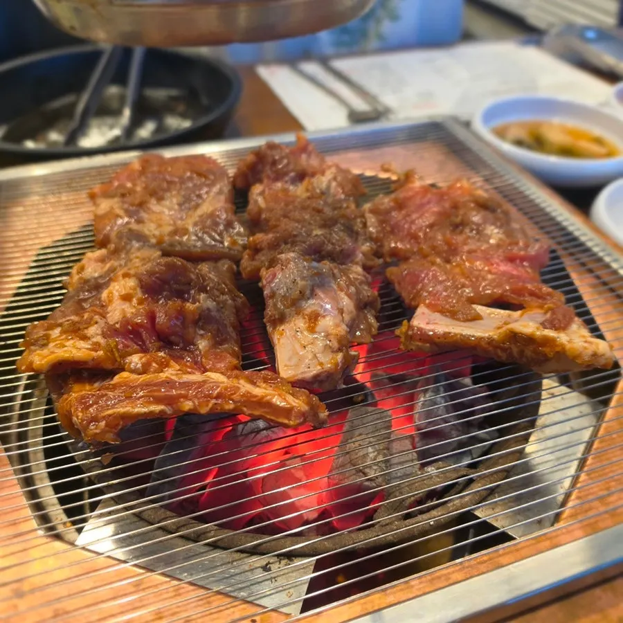 Handmade Korean pork ribs before grilling