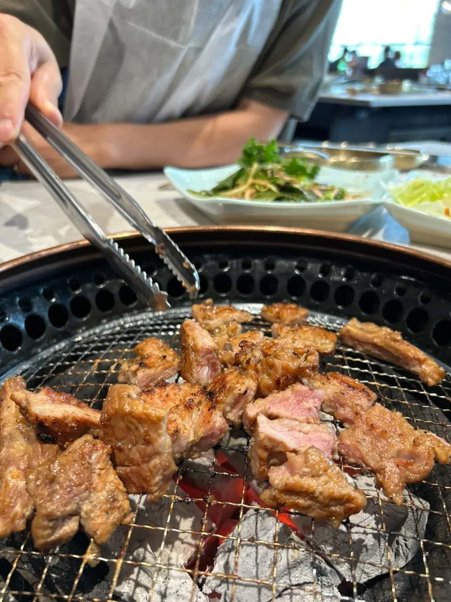Marinated galbi grilled golden brown