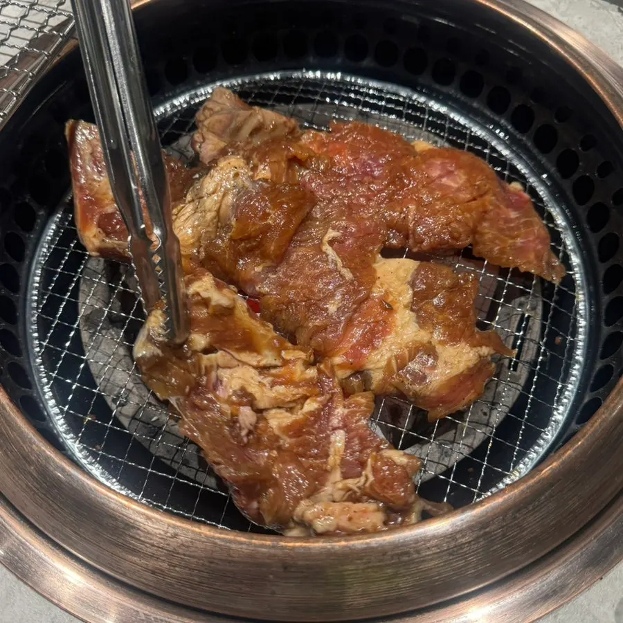 만포가든 테이블 숯불