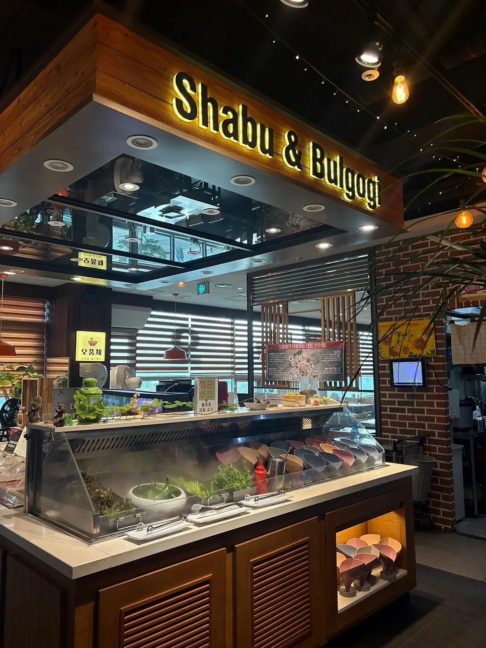 Vertical photo of fresh wrap vegetables on the self-bar