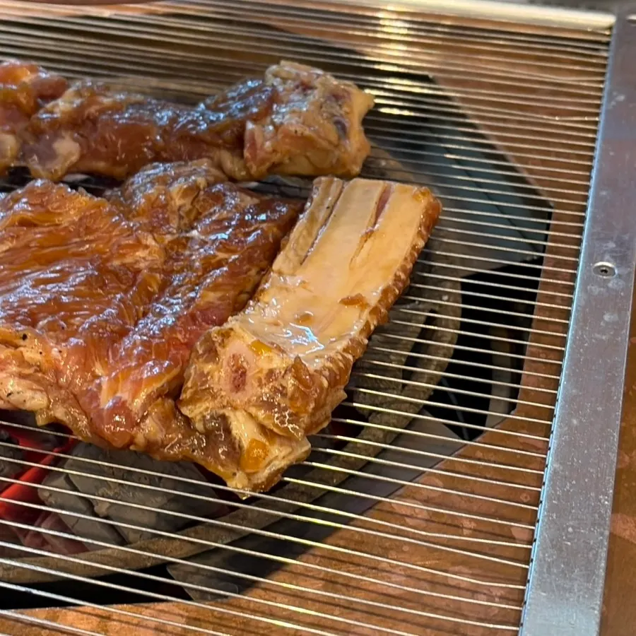 Close-up of tender Korean pork rib