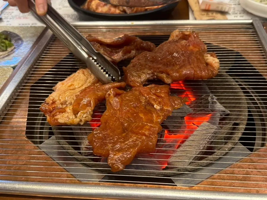 A plate of Korean pork seasoned handmade galbi