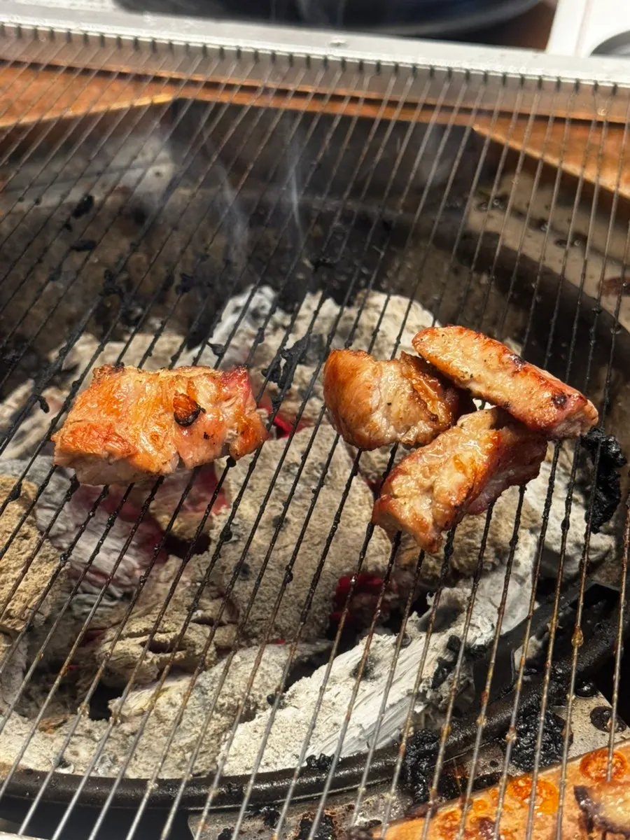 A plate of unseasoned Korean pork raw galbi
