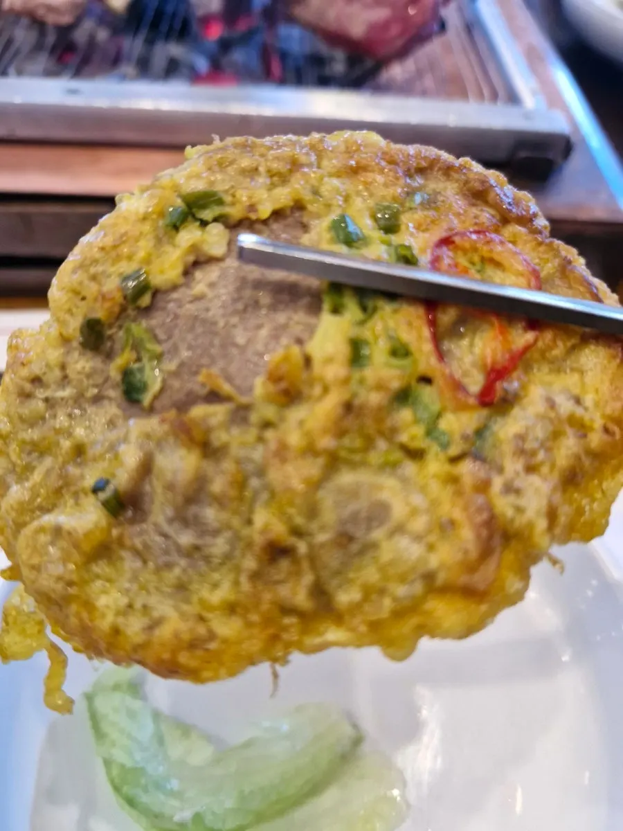 만포갈비 반찬 접시 클로즈업