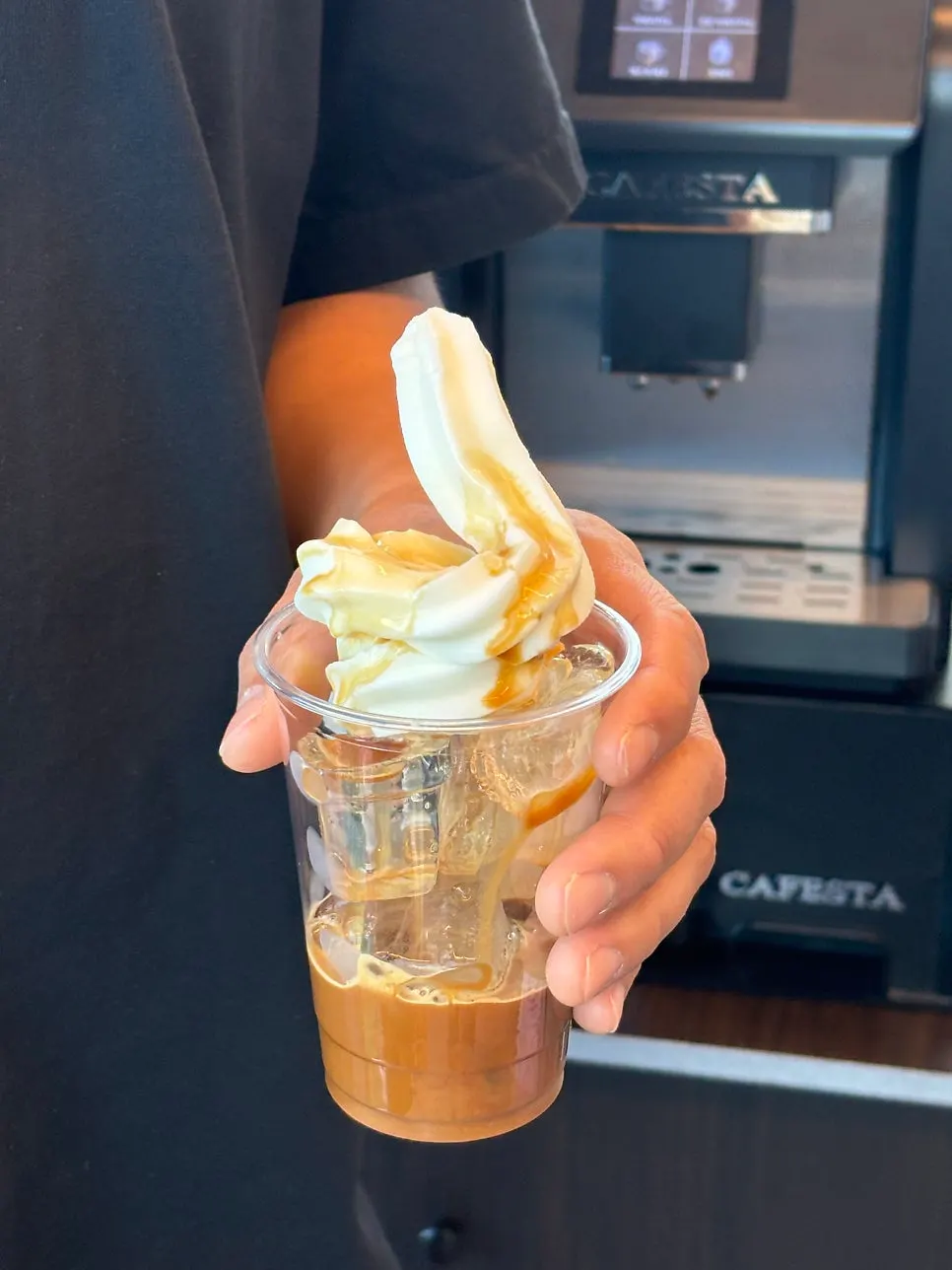 Self-serve coffee corner for dessert