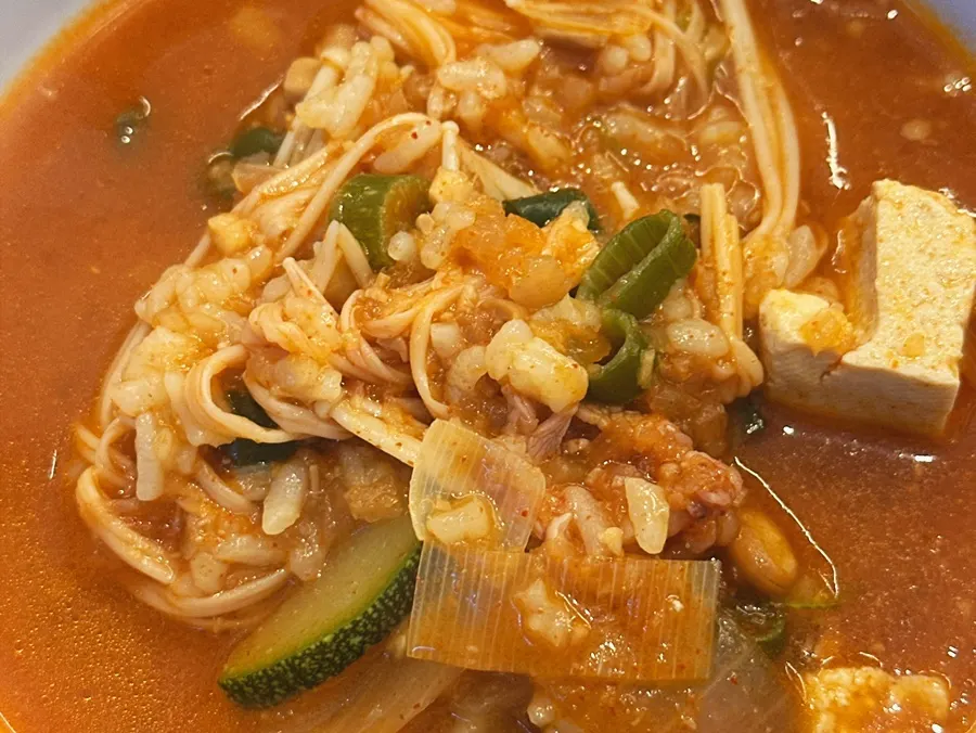 Savory doenjang broth with brisket