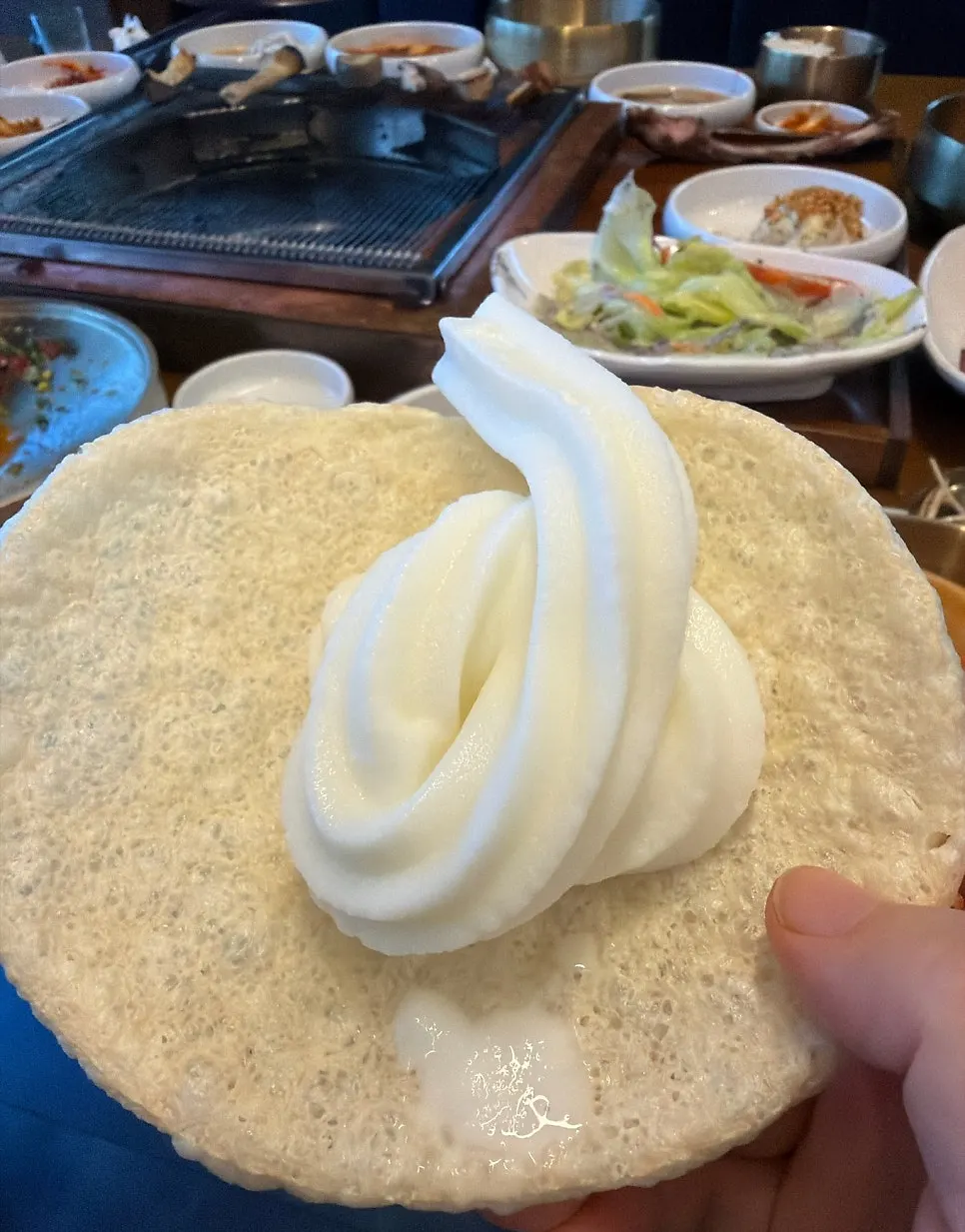 뻥튀기에 올린 후식 아이스크림
