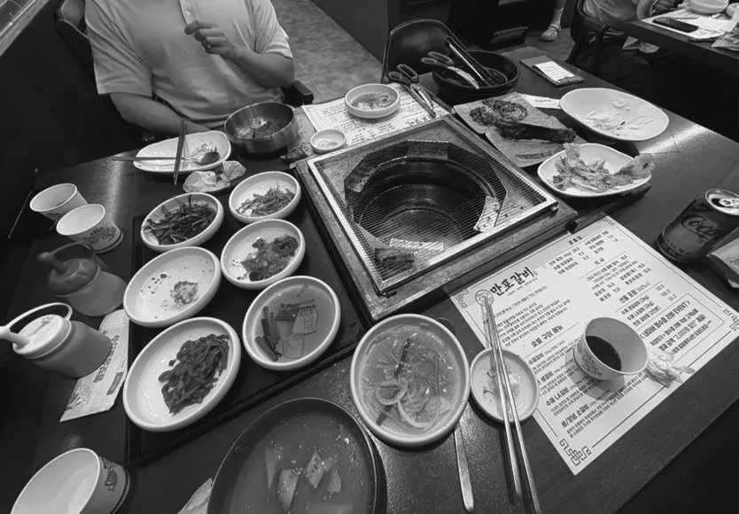 Table after finishing the meal