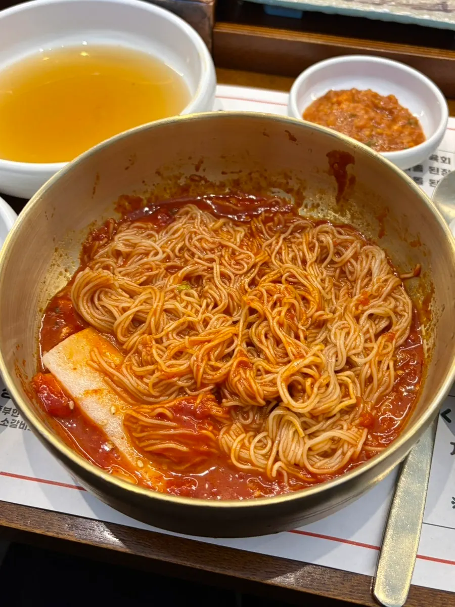 Mixed bibim naengmyeon made with house-made noodles