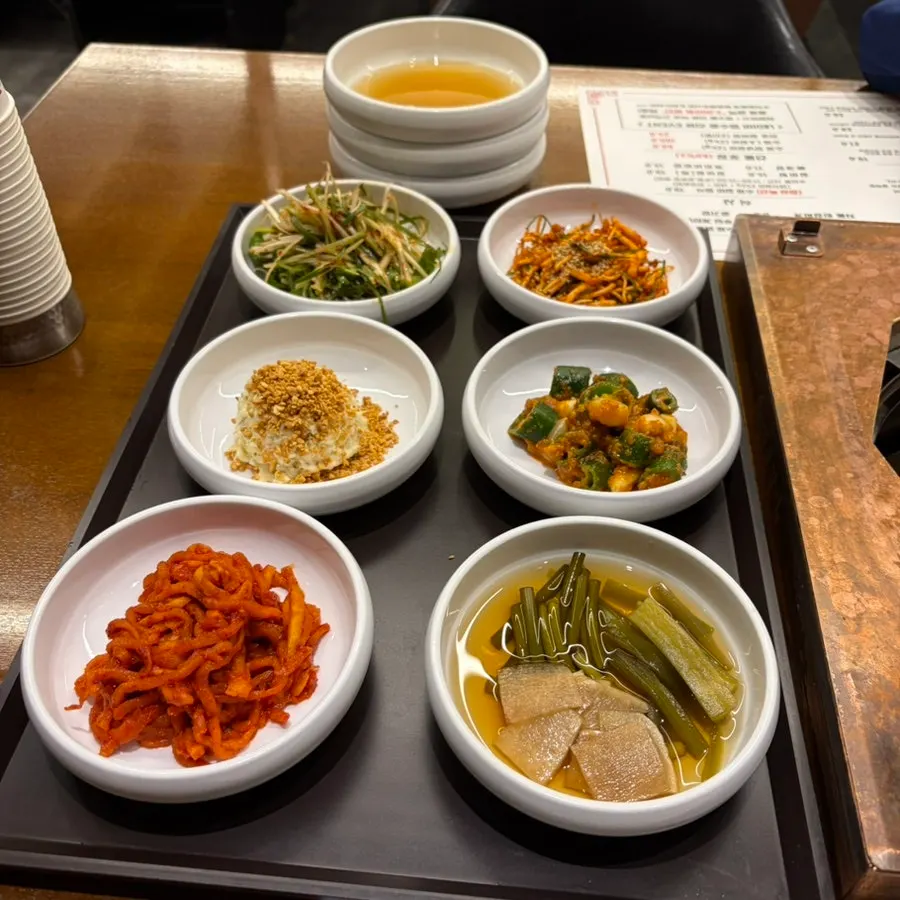 A variety of side dishes set on the table