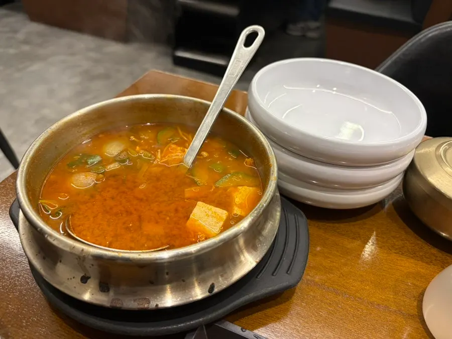 Doenjang stew ordered as an extra