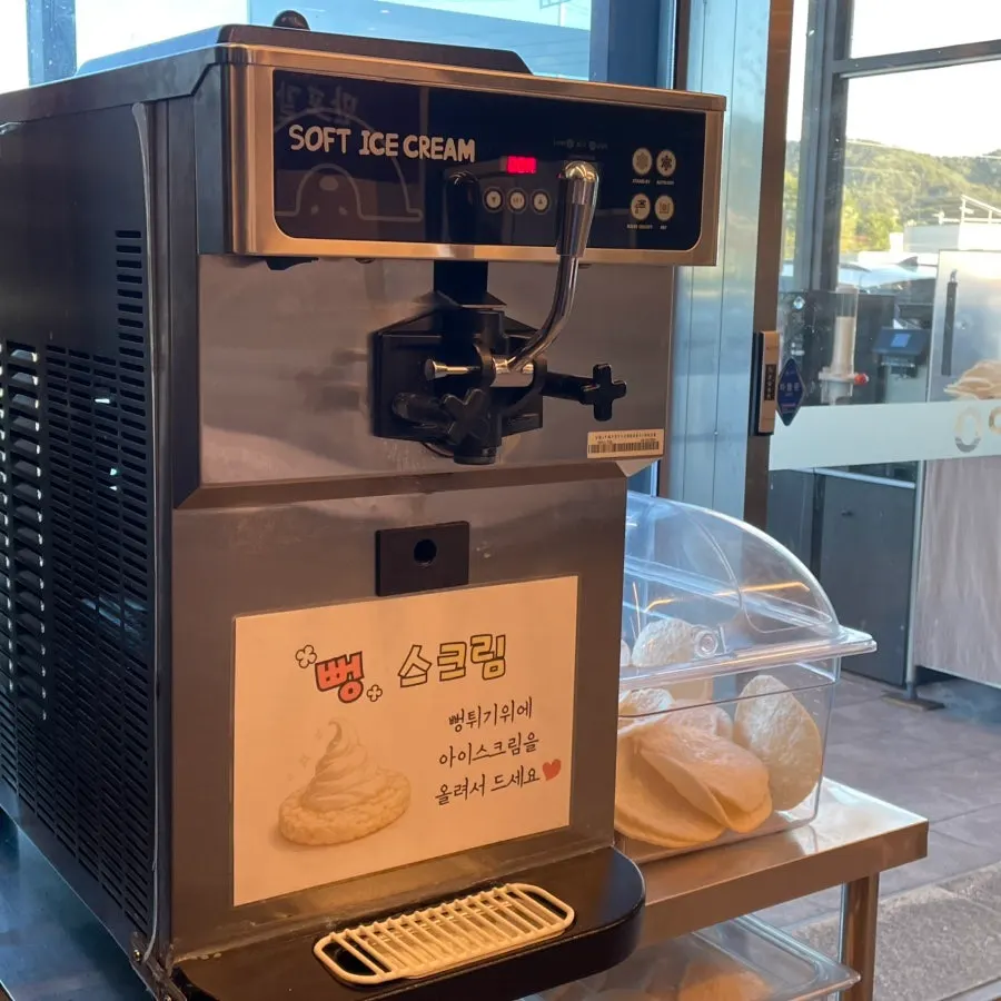 Bbeongtwigi ice cream prepared after the meal